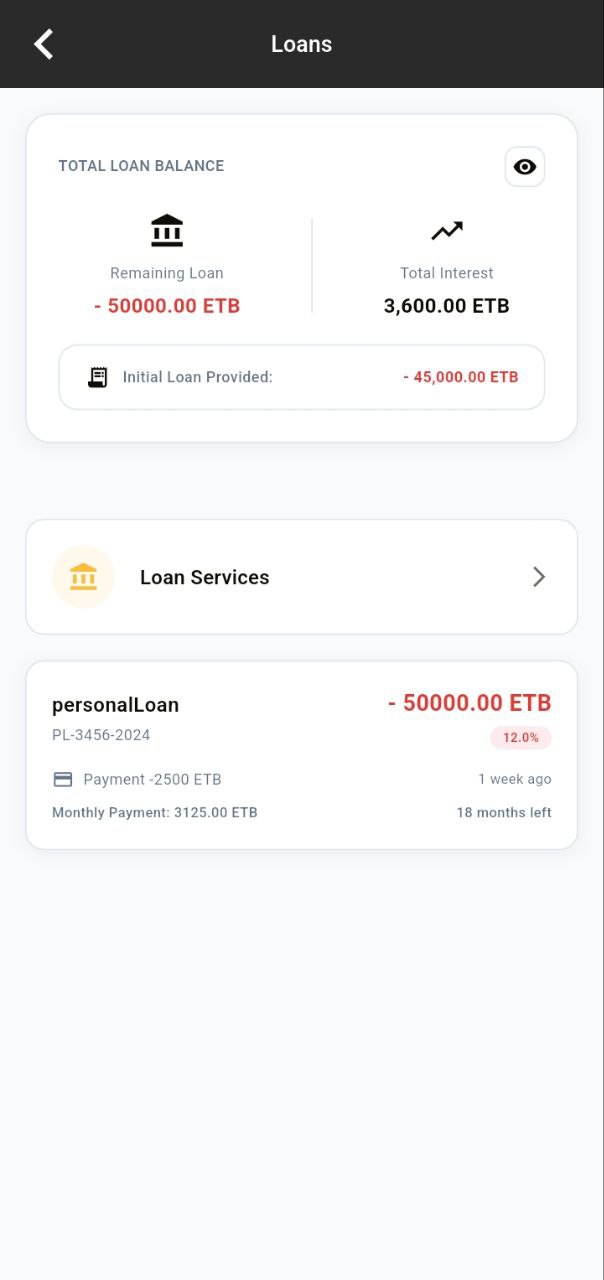 Member app — Loans at a glance